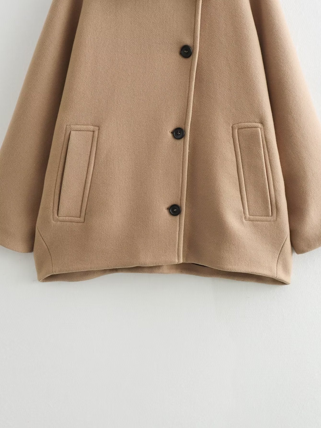 Manteau en Laine Élégant à Revers pour Femme – Mode Automne & Hiver