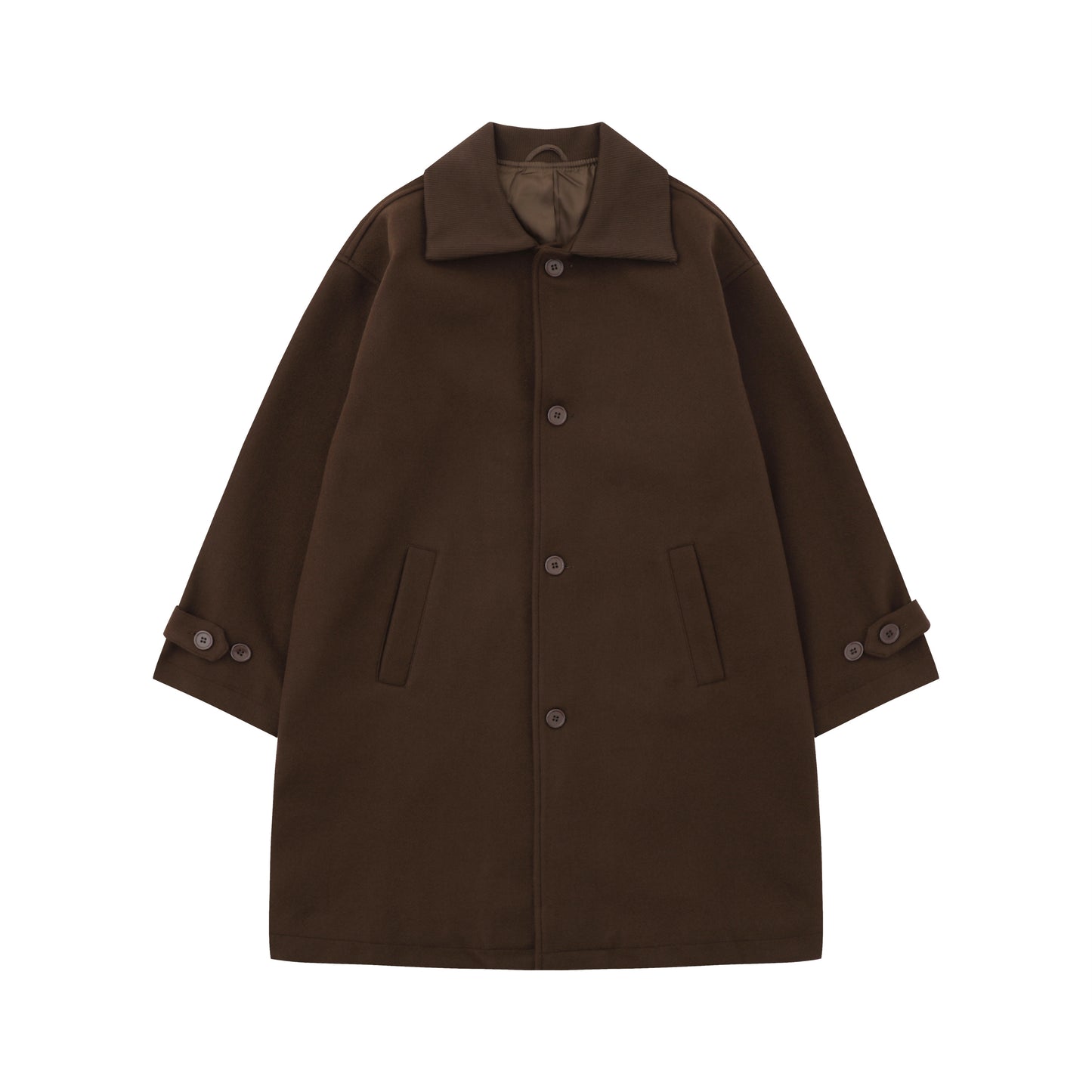 Manteau en laine marron style rétro japonais