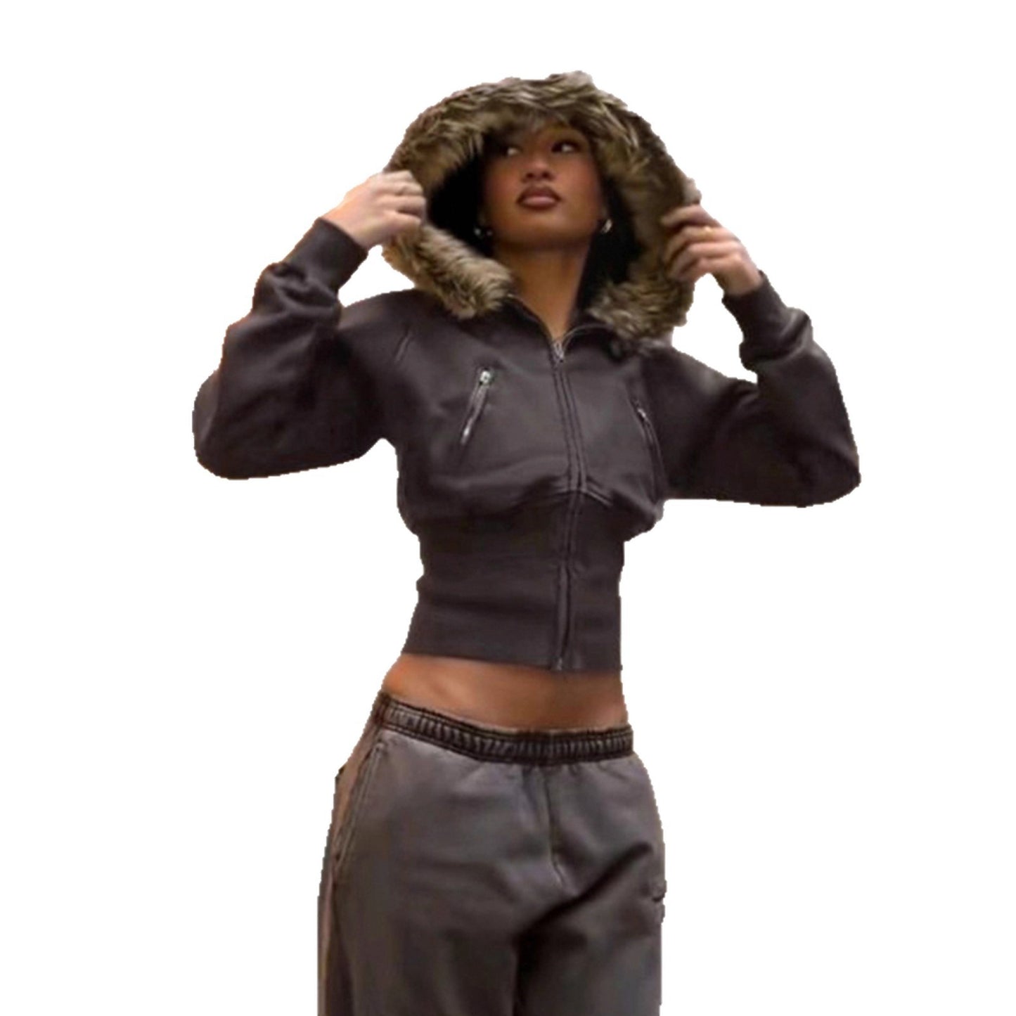 Veste à coutures streetwear pour femme
