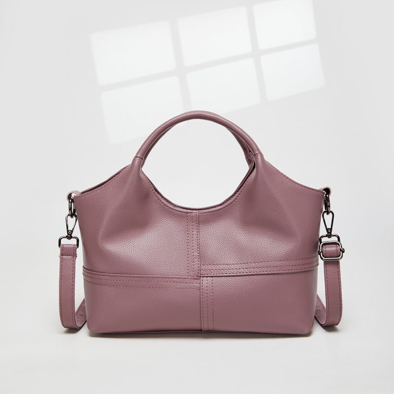 Sac à main en cuir bordeaux – Élégance & Polyvalence au Quotidien