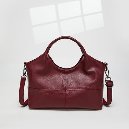 Sac à main en cuir bordeaux – Élégance & Polyvalence au Quotidien
